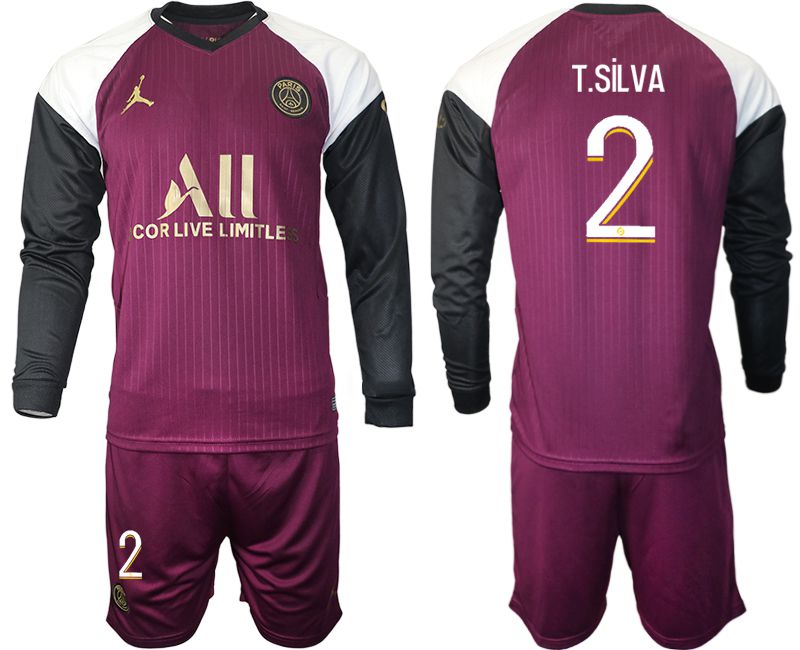 Men 2020-2021 club Paris St German Jordan white long sleeves #2 Soccer Jerseys